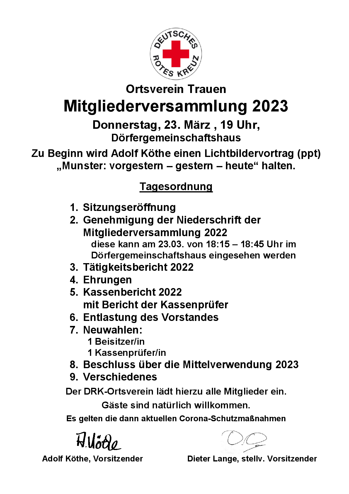 2023 03 23 DRK MV Trauen Einladung