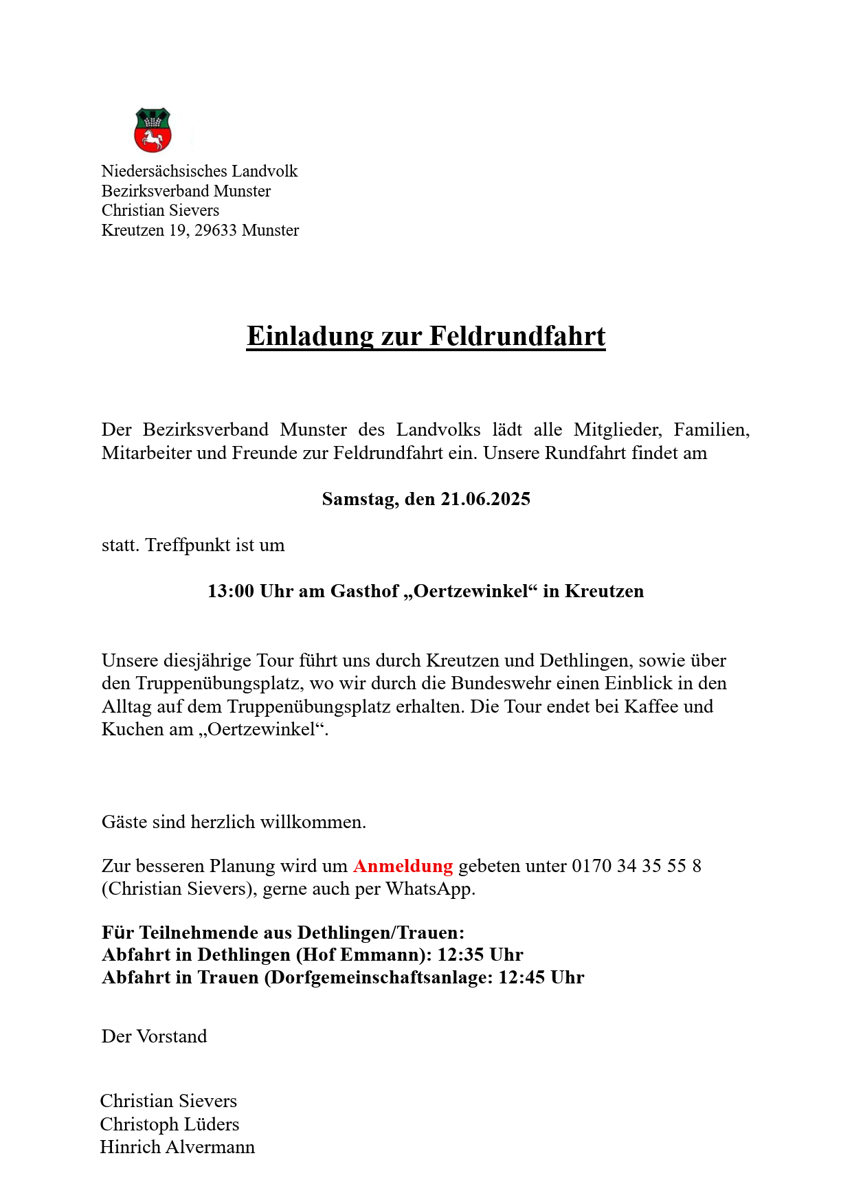 2025 06 21 Einladung Feldrundfahrt 25 FINAL