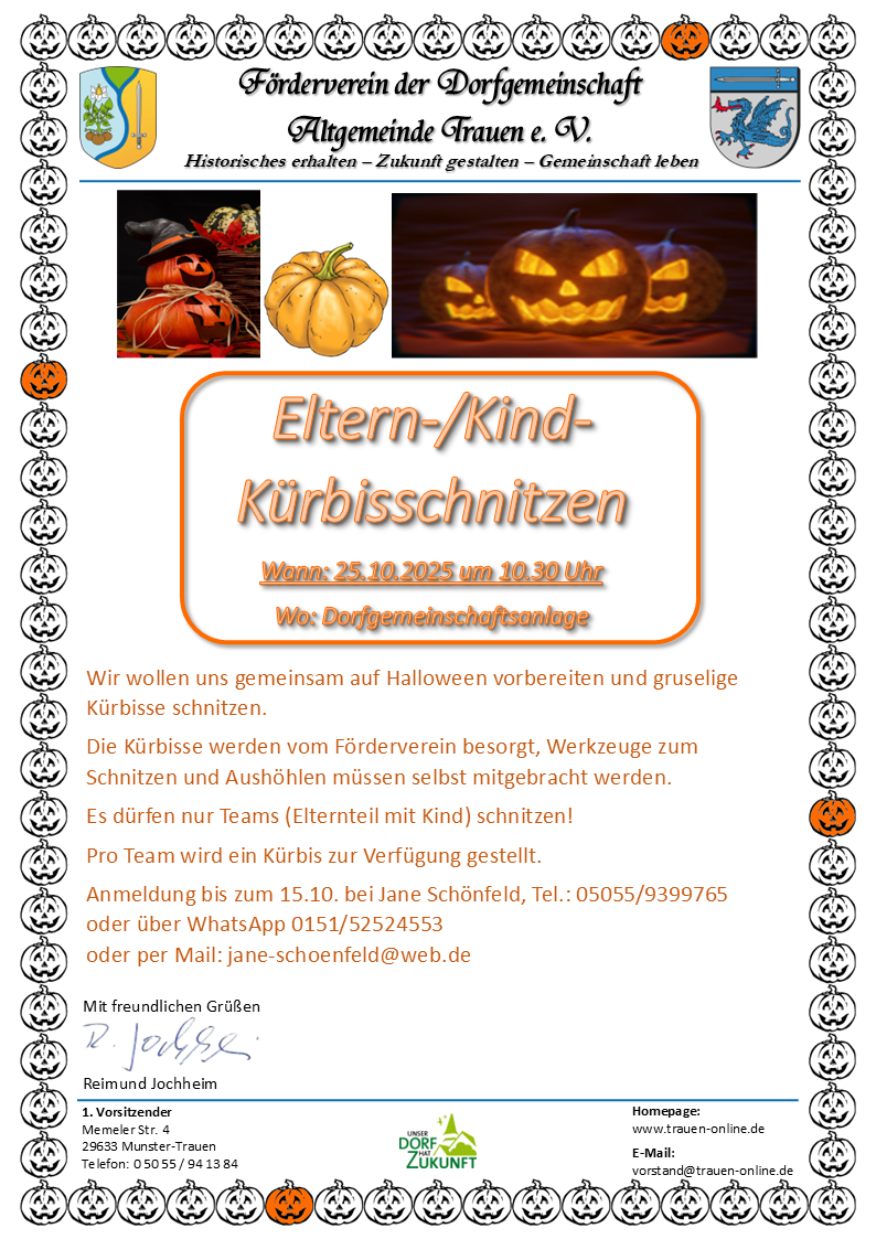 2025 10 25 Flyer Kürbisschnitzen FINAL